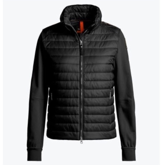 Parajumpers Zaira Quilted Skiing Jacket Sweatshirt Zip-up Size Medium BLACK NEW - Picture 6 of 13